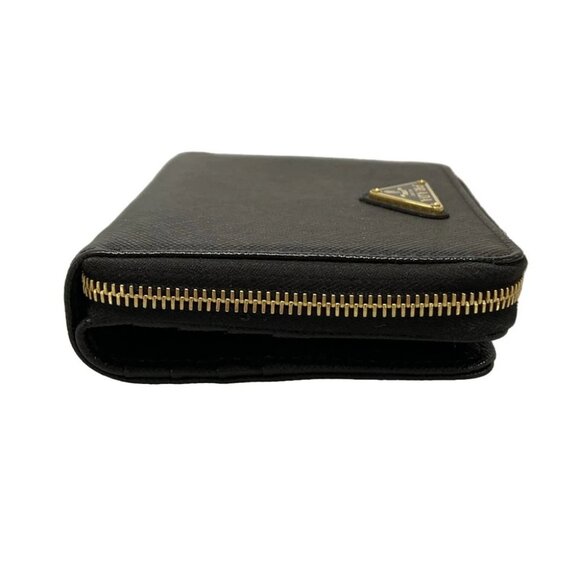 Auth PRADA - 1ML036 Black Leather Bifold Wallet - Picture 8 of 11